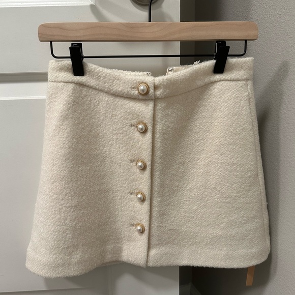 Reformation Brielle Skirt in Cream - Picture 4 of 8